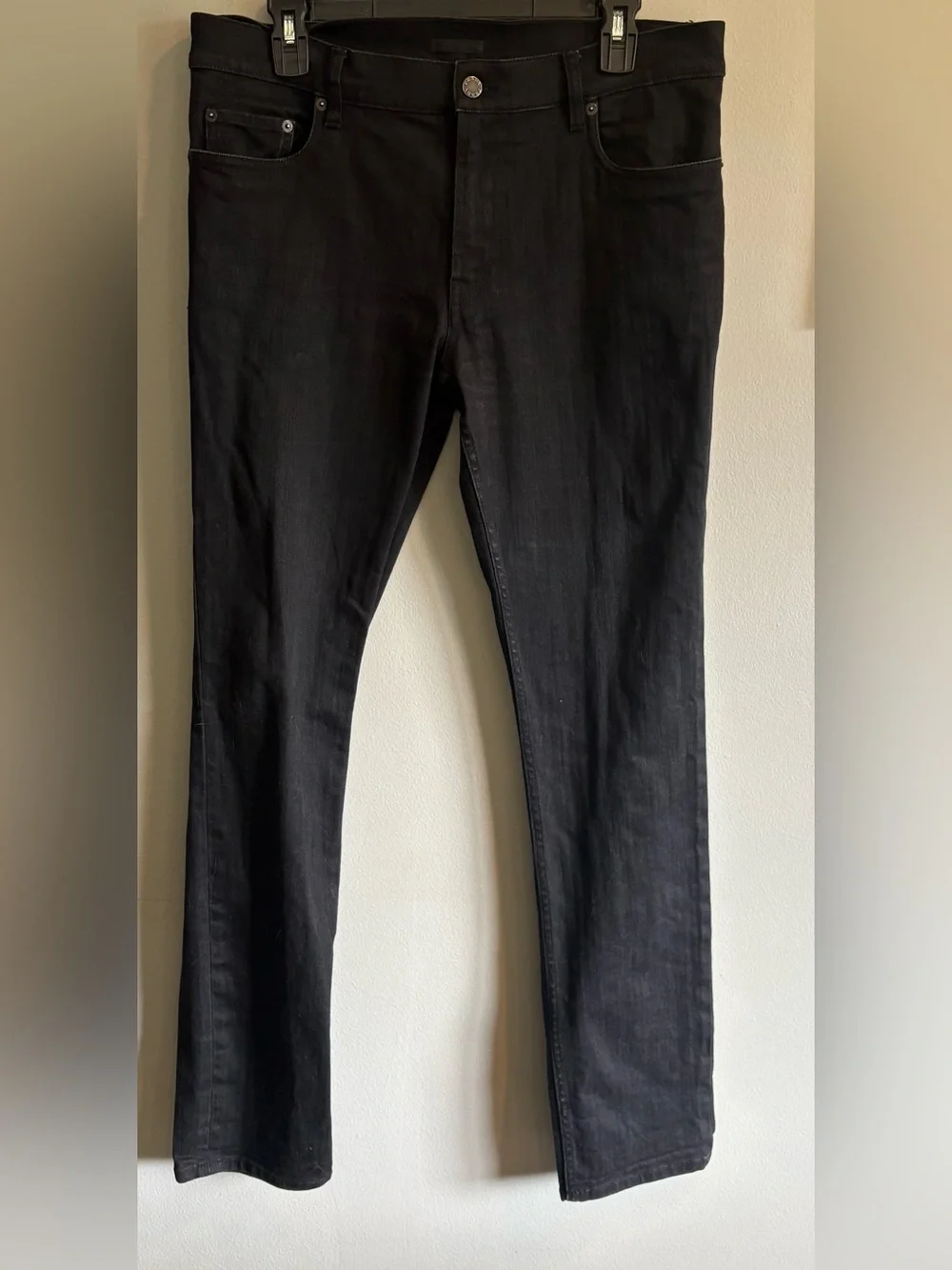Prada Black Tight Fit Stretch Five Pocket Jeans Size 33/32